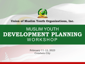 UMYO - Muslim Youth Development Planning Final