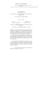 cap-23 The Antigua and Barbuda Constitutional Order, 1981