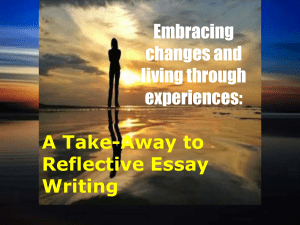 Reflective Essay Writing