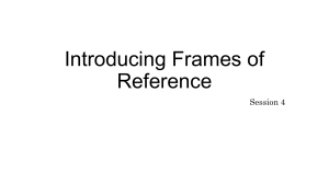 Introducing Frames of Reference