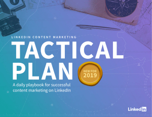 LinkedIn Tactical Plan 2019