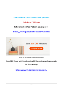 Salesforce Platform Developer II (PDII) Exam Questions 2023