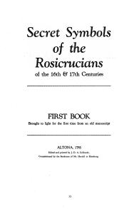 Secret Symbols of the Rosicrucians, Book 1, J.D.A. Eckhardt (1788)