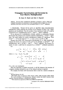 Triangular Factorization and Inversion by Fast Matrix Multiplication