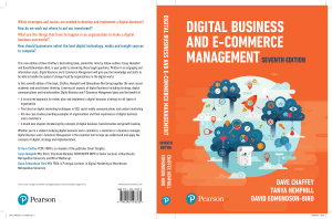Digital Business and E-Commerce Management, 7e Dave, Tanya, David