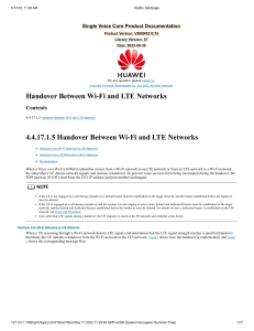 Handover LTE to wifi