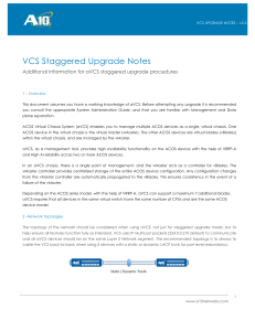 VCS Upgrade Notes