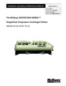 McQuay WSC WDC Installation manual Eng