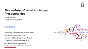 Fire safety of wind turbines