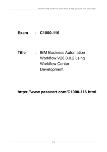 IBM Business Automation Workflow C1000-116 Dumps