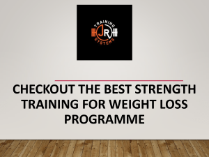 Achieve Your Goals With Effective Strength Training For Weight Loss
