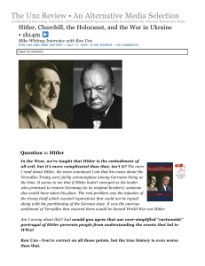 Hitler, Churchill, the Holocaust, and the War in Ukraine, by Ron Unz and Mike Whitney - The Unz Review