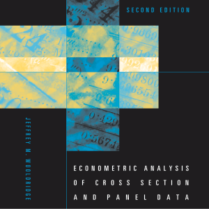 Econometric Analysis of Cross Section and Panel Data 2e (2010)