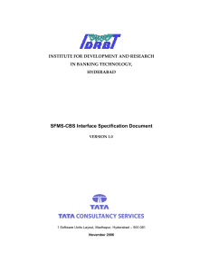 SFMS-CBS Interface Specification Document