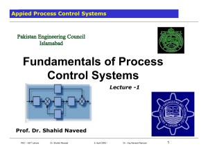 Fundamentals of Process Control Systems 