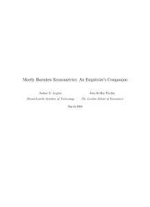 7 - Mostly Harmless Econometrics An Empiricistís Companion