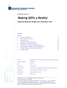 EPC SEPA Overview v1.3