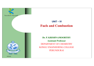 Unit IV FUELS &COMBUSTION updated
