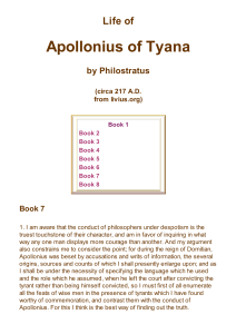 Philostratus, Life of Apollonius of Tyana, Part IV