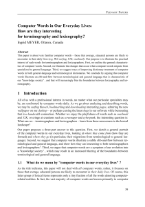 ComputerWords terminography and lexicography