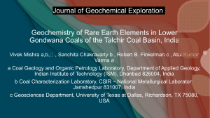 Geochemistry of Rare Earth Elements in Lower Gondwana [Autosaved]