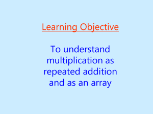 multiplication repeated arrays