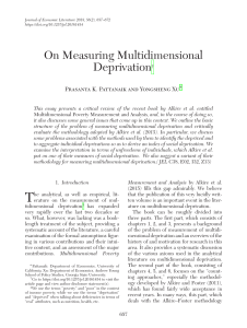 On Measuring Multidimensional Deprivation (Link 3)