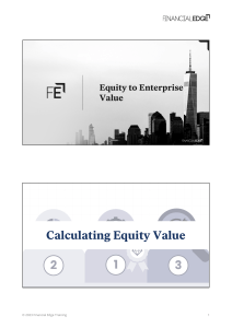 Equity to Enterprise Value Bridge Slides