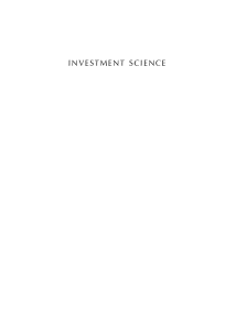 Investment Science by David G. Luenberger