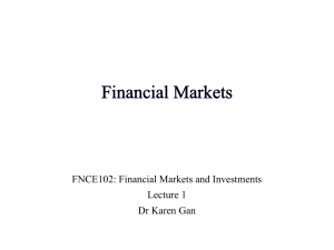 Lecture (Intro Financial Markets)