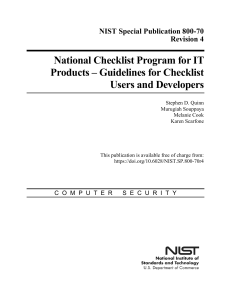 nist.sp.800-70r4 Guidelines for Checklist User & Developers