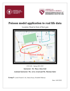 Poisson model application to real life data