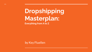 Dropshipping Masterplan