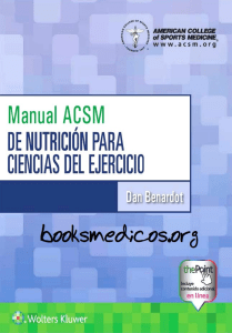 Manual ACSM de nutricion para ciencias del ejercicio