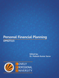 DMGT515 PERSONAL FINANCIAL PLANNING