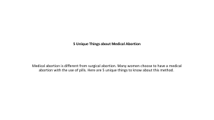 5 Unique Things about Medical Abortion
