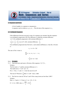 Series and Sequence