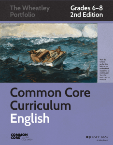 Common Core Curriculum  English, Grades 6-8 [SRG]