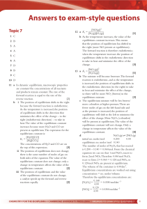 Chemistry for the IB Diploma SECOND EDIT exam style questions Answers-Topic 7