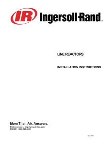 Line Reactors Installation Instructions
