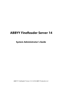 Administrator Guide ABBYY 