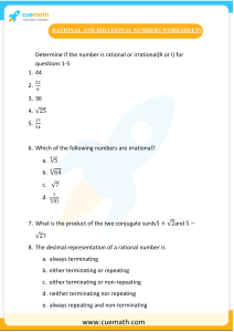 1-2 Rational vs. Irrational Numbers WS (1)