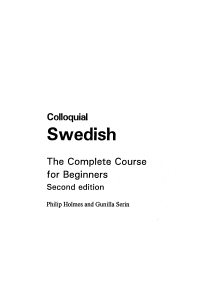 Colloquial Swedish 1996