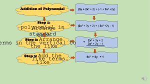 Addition of Polynomial