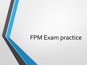 FPM Exam practice