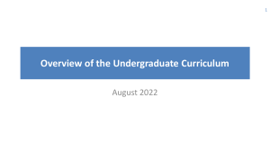 Undergraduate Studies 2022 orientation