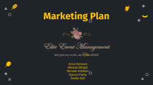 ELITE event mgmt Marketing Plan 
