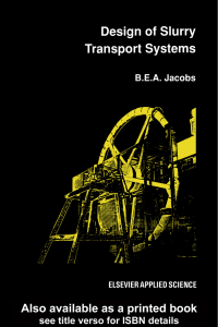 B.E.A. Jacobs - Design of Slurry Transport Systems (1998)