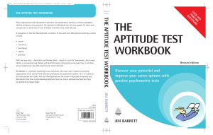Aptitude Test Workbook Discover You