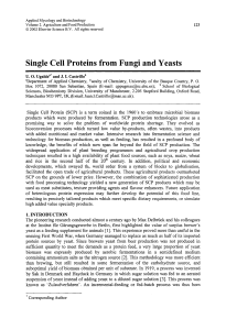 [Applied Mycology and Biotechnology] Agriculture and Food Production Volume 2    Single cell proteins from fungi and yeasts (2002)